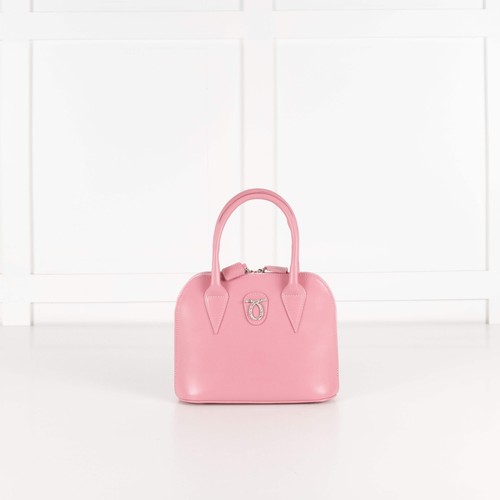 Launer london pink leather - pink,
