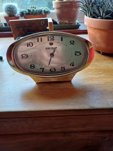 Brass mantle desk clock - brass, or