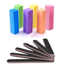 12pcs Professional Manicure Tools Kit 100/180 Grit Nail File & Buffer Block Tool