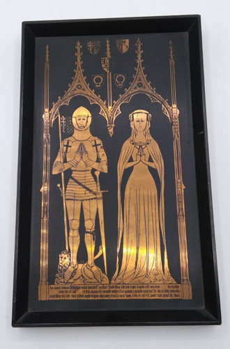 Medieval brass rubbing - rubbing, plaque