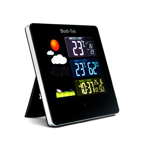 Digital weather station clock - station,