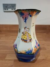 Vintage H & K Tunstall, Floral Ceramic Vase 21cm Tall