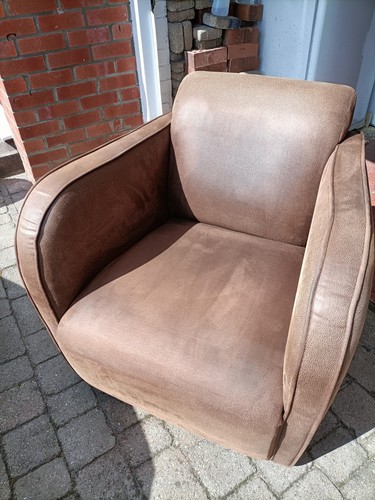 Brown faux leather tub - brown,
