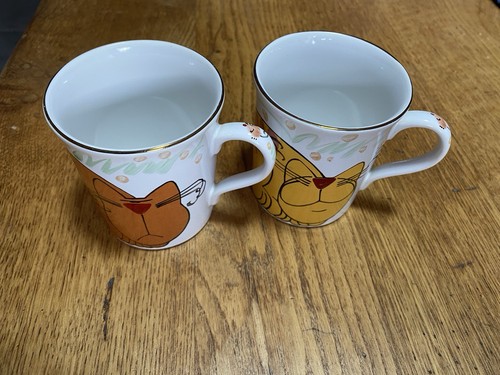 Set two hand painted mugs - set,
