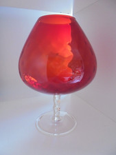 Vintage Ruby Red Brandy Glass