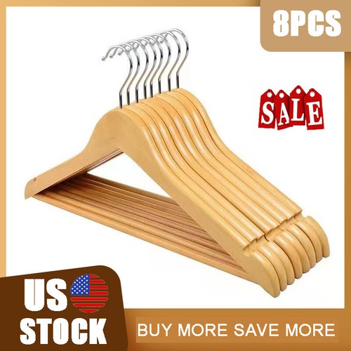 8pack wooden hangers - 8pack, clothes