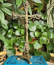 Antique Brass Crucifix Cross