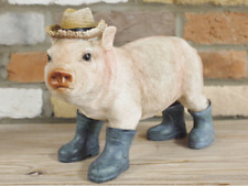 Pig Garden Ornament Statue Indoor/ Outdoor Pig In Boots