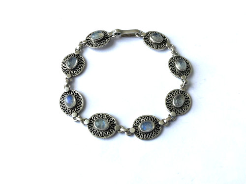 Moonstone bracelet sterling - moonstone,