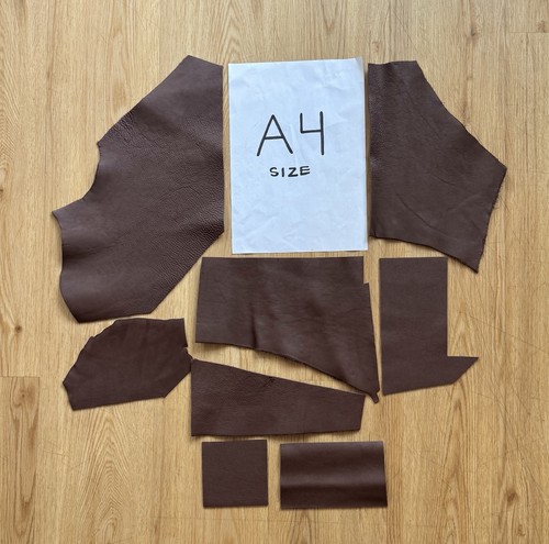 Brown full grain - grain, cowhide