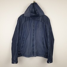 Diesel Bomber Jacket Mens XL Black Motorcycle Biker Hooded Y2K Utility