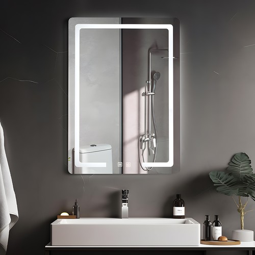 Illuminated bathroom mirror - bathroom,