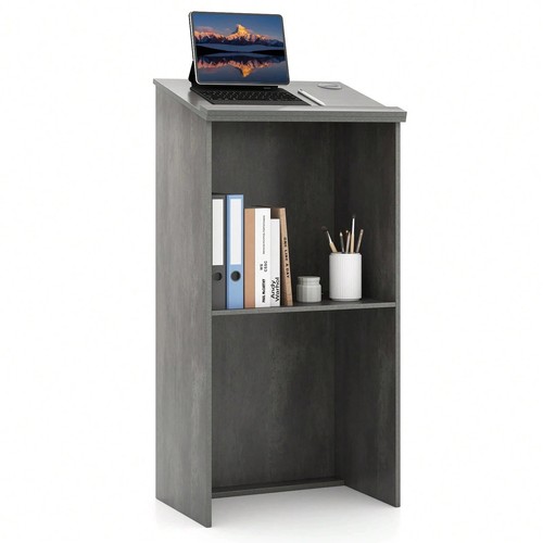 Wooden podium stand with - podium,