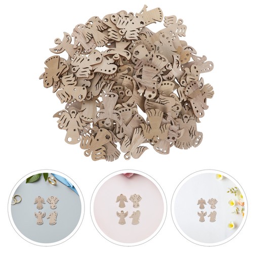 100pcs wood angel - angel, ornament