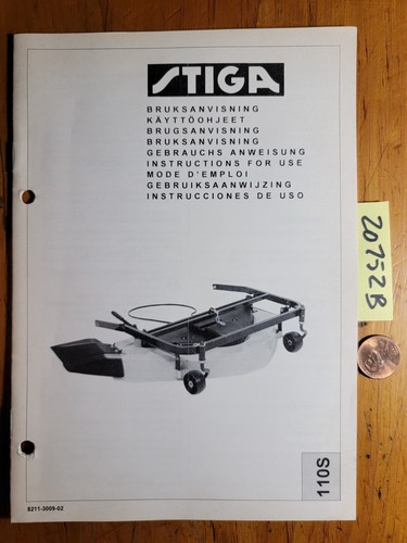 Stiga 110s mower - stiga, owner's