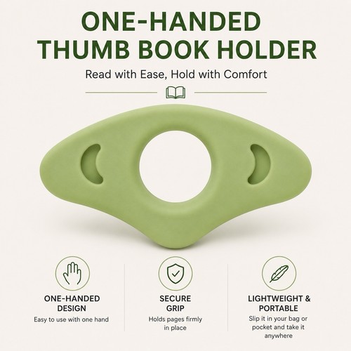 Green silicone thumb book - green,