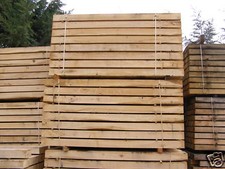 New Untreated Oak | New Green Oak Sleepers | Square edged | 2.4 Metres