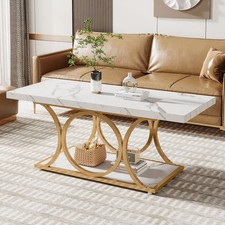 Rectangle coffee table tier - coffee, 2-tier
