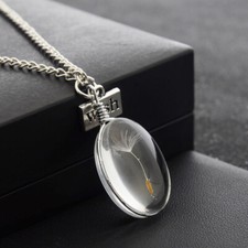 Dandelion Wish Necklace Glass