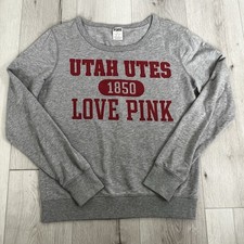 PINK Victoria Secret Utah Utes Crew Neck Sweatshirt Medium Women’s