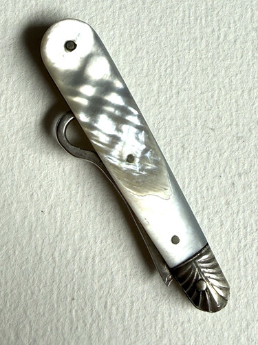 Antique silver mother pearl - antique,