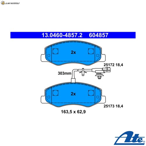 Brake pad set disc - pad,