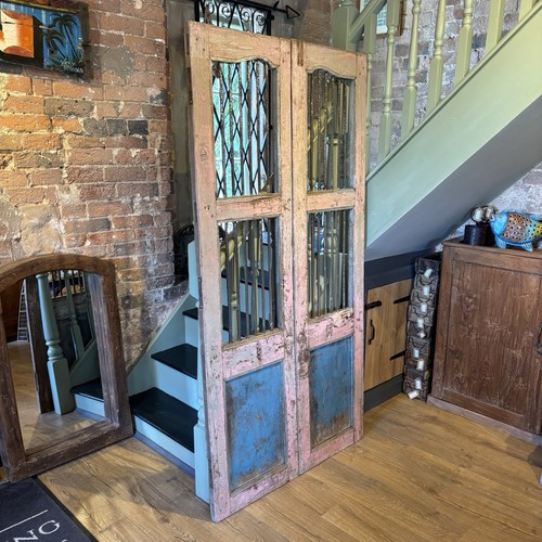 Pair vintage wooden - wooden, door