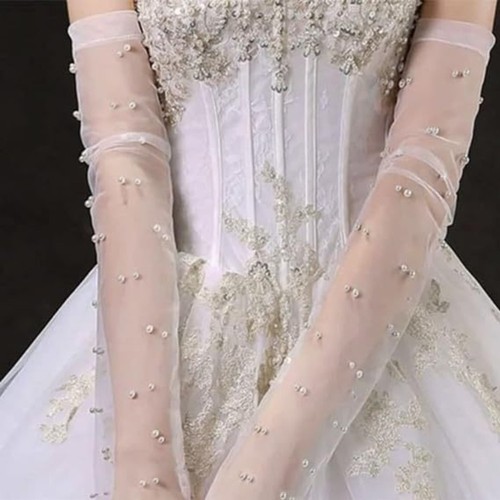 Long banquet gloves pearl - banquet,