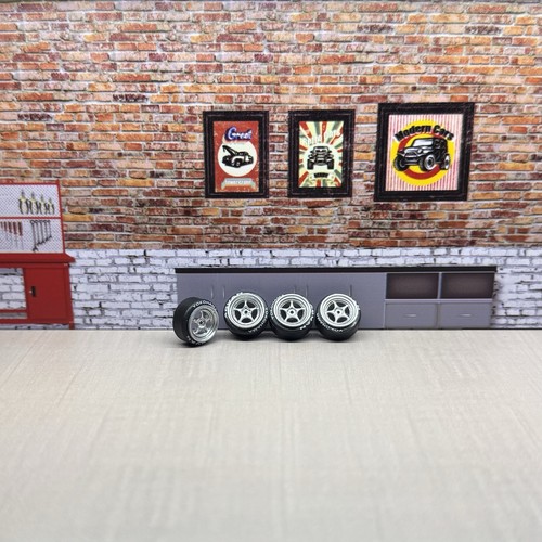 Chrome advan rims for hot - 1:64,