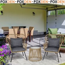 3 Pieces Rattan Bistro Set