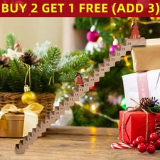 Christmas Advent Calendar Santa New Wooden Stairs Climbing Santa Claus Travel