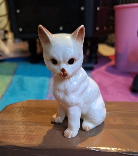 Vintage porcelain cat - vintage,