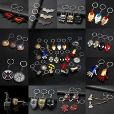 Superhero Keychain Key Cap Batman Superman Keyring Charm Key Holder Iron Man