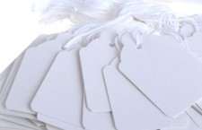 Strung Tie On Tags Labels Retail Luggage / Price Tags With String 5 Colours