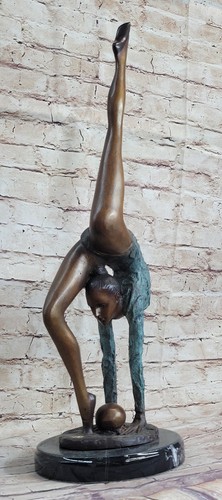 Signed bronze statue art - bronze,
