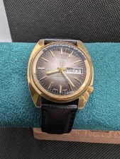 Sicura breitling 17 jewel automatic mens wrist watch Sunburst Dial 1970's 