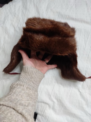 Vintage real fur ushanka - real,