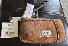 BNWT UGG TAN & CREAM SUEDE & SHEEPSKIN WRISTLET BAG!!