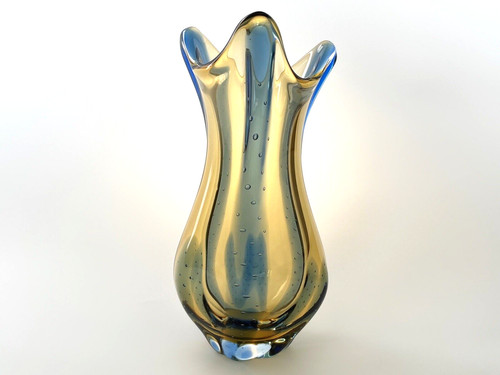 Hand machovska glass vase - machovska,