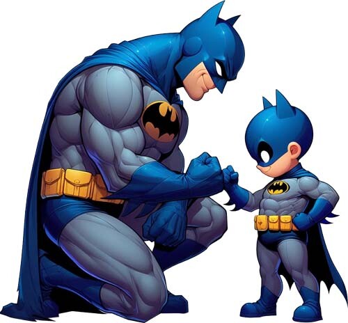 Colourful batman kids - batman, cartoon