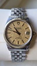 Rolex Tudor Prince Oysterdate Rotor Self Winding 18k Gold Bezel And Crown SUPERB