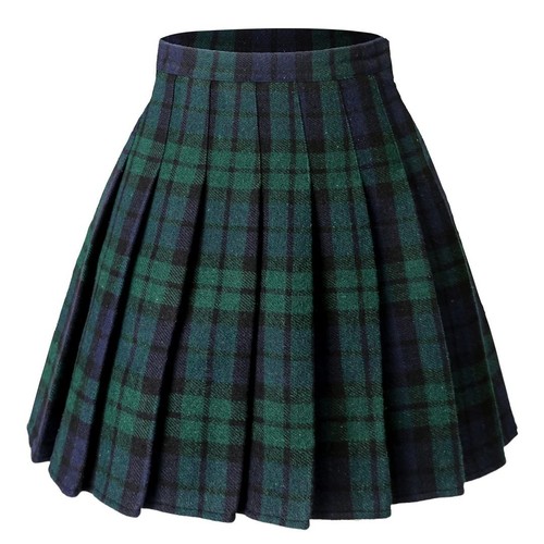 Girls plaid pleated skirt with - plaid,