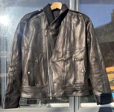 Diesel Black Gold Lambskin Leather Jacket size 40 Made in Italy