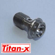  Titanium single Banjo Bolt  M10 x 1.00 thread pitch drilled head