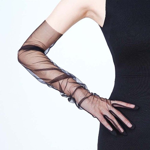 Ladies sheer long full finger - long,