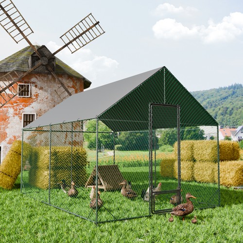 Large metal chicken coop - large,