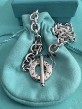 Tiffany & Co Sterling Silver Toggle Choker Necklace 15”
