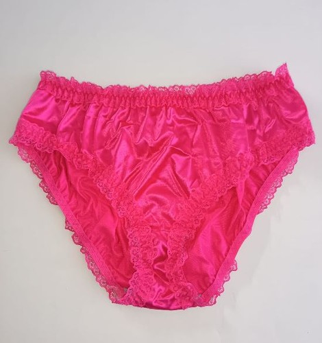 Hot pink satin knickers - hot,