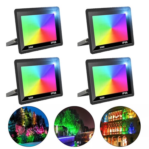 4pcs rgb led flood light - rgb,