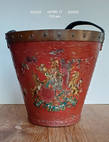 Georgian leather armorial fire - armorial,